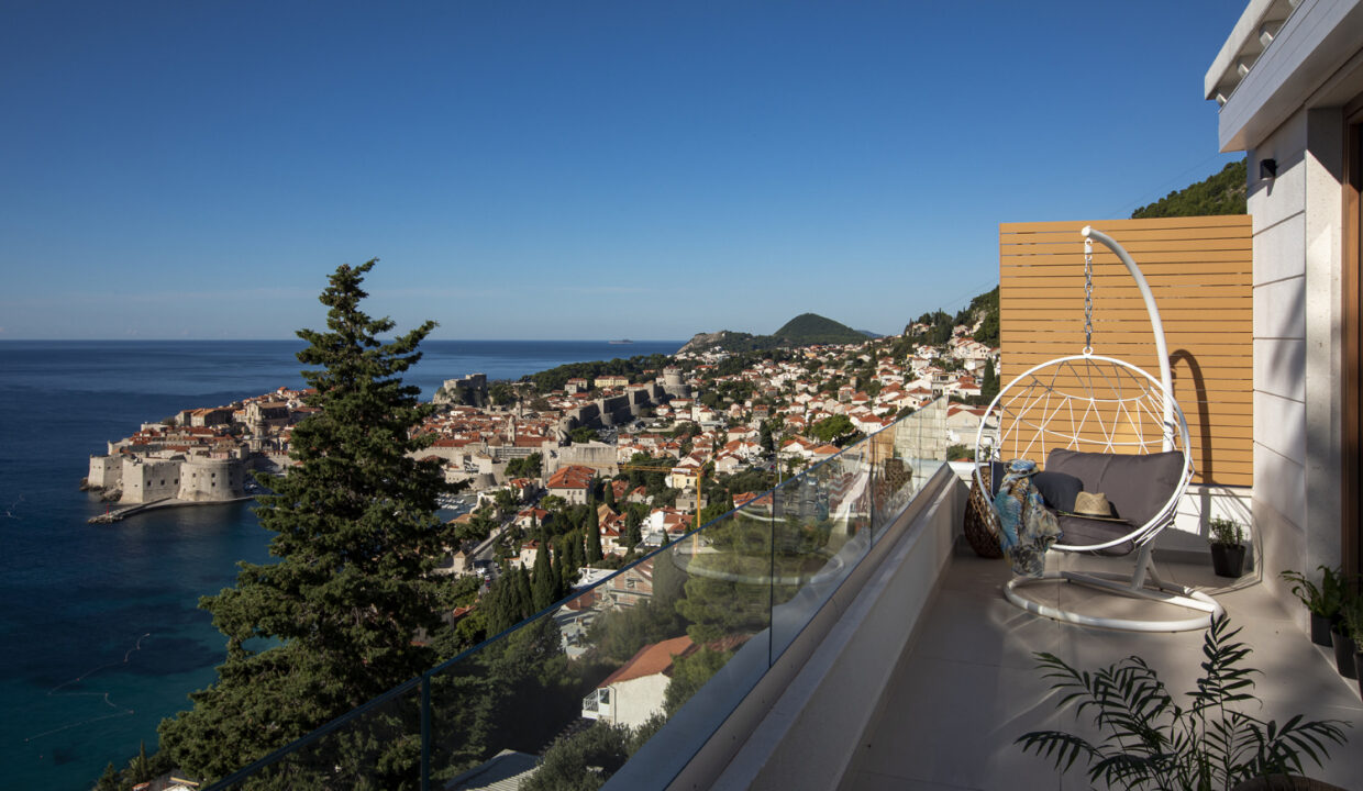 Blick auf die Altstadt von Dubrovnik, Villa Dubrovnik