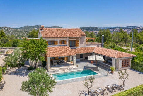 Außergewöhnliches Steinhaus Sibenik Stadtblick