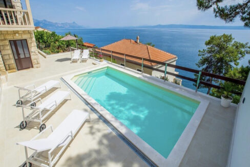 Steinhaus mit Meerblick auf der Insel Brac