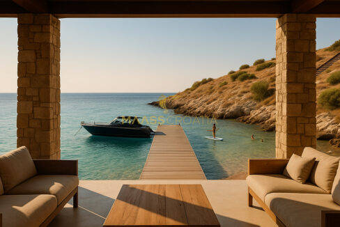 looking onto the water]